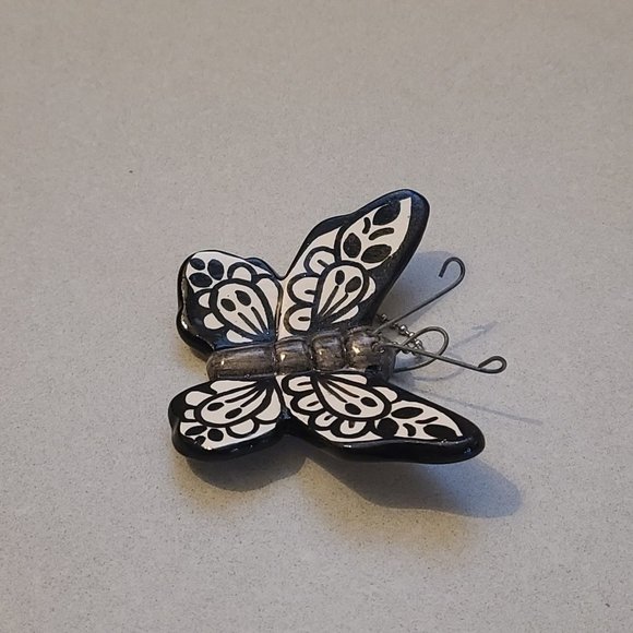 Handmade Pottery Butterfly Ornament - Picture 4 of 9